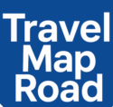 TravelMapRoad official logo in blue circle with white